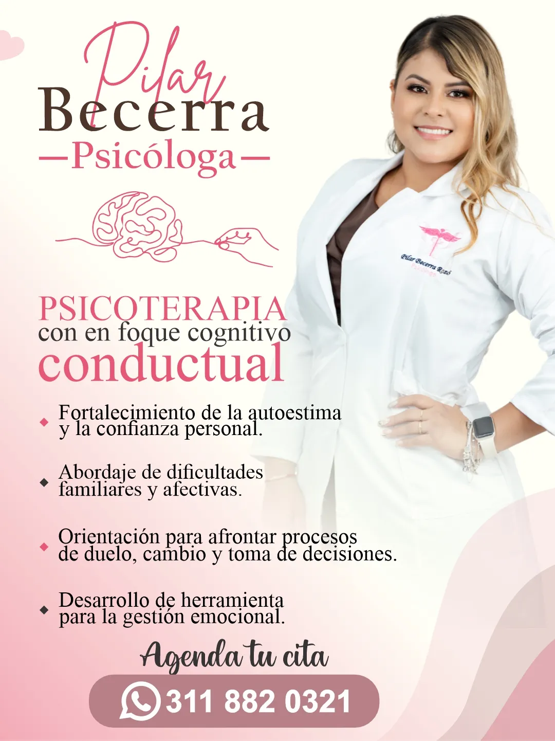 Psicoterapia Individual en Villavicencio | Pilar Becerra - Atención psicológica personalizada para adolescentes y adultos que estén atravesando dificultades emocionales, familiares, sociales o personales. Un espacio profesional de acompañamiento orientado a comprender lo que estás viviendo y trabajar herramientas para afrontar diferentes situaciones.